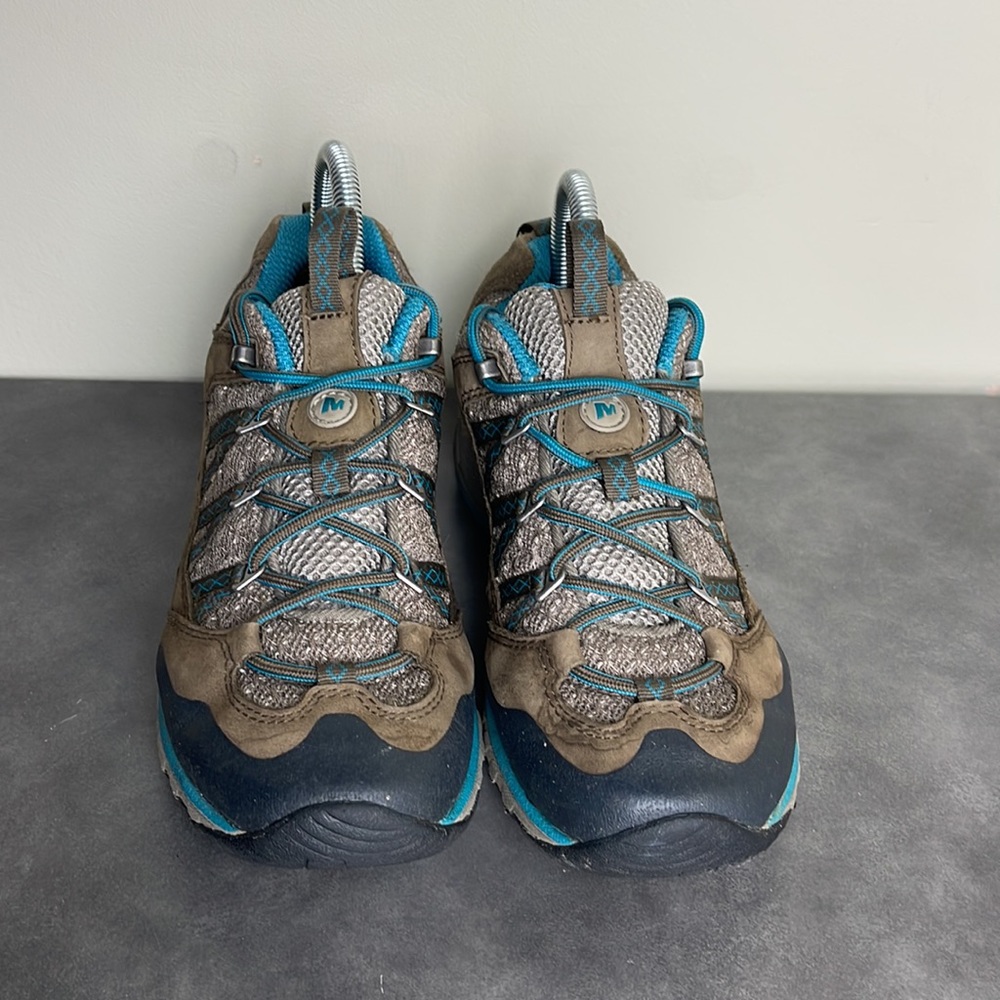 Merrell Womens size 7.5 "Avian Light Sport Canteen" Teal Brown Vibram J68286 - Picture 2 of 8